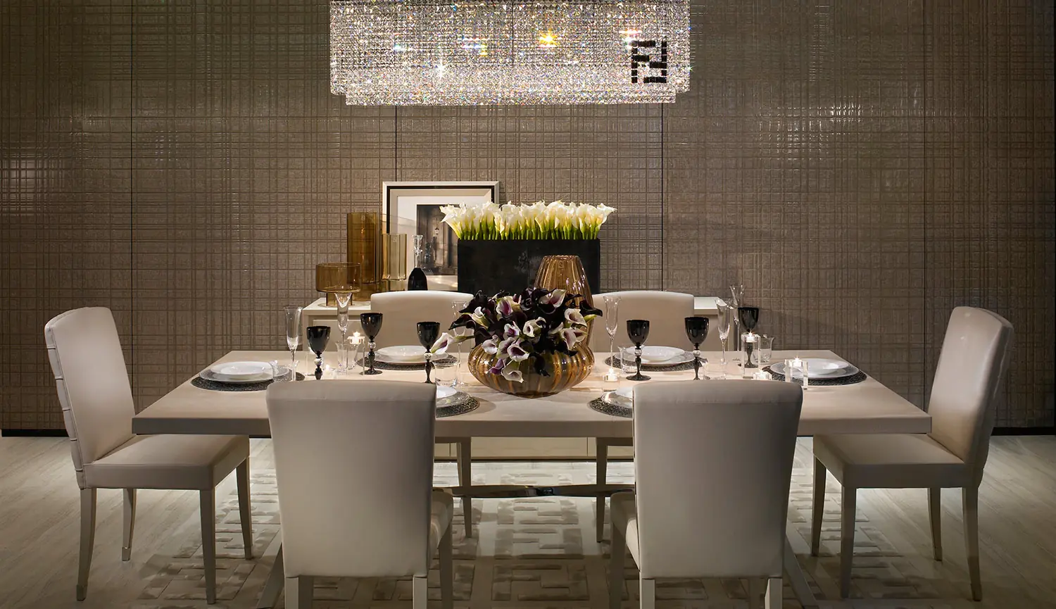 Residence dining room, The Mansions at Acqualina