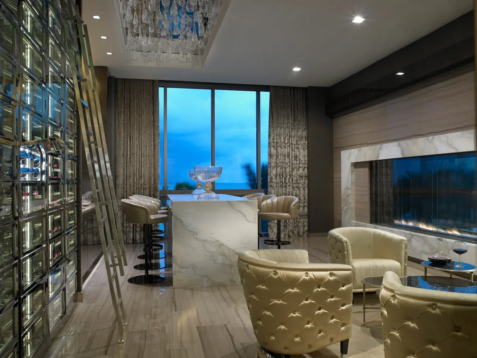 Wine room and tasting lounge (same image on the official Mansions site)
