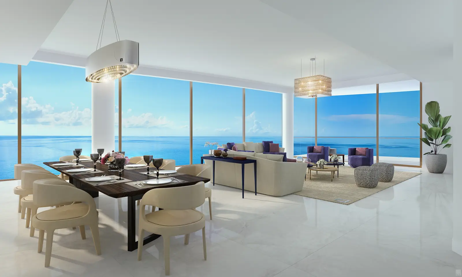 Ravello residence, living room