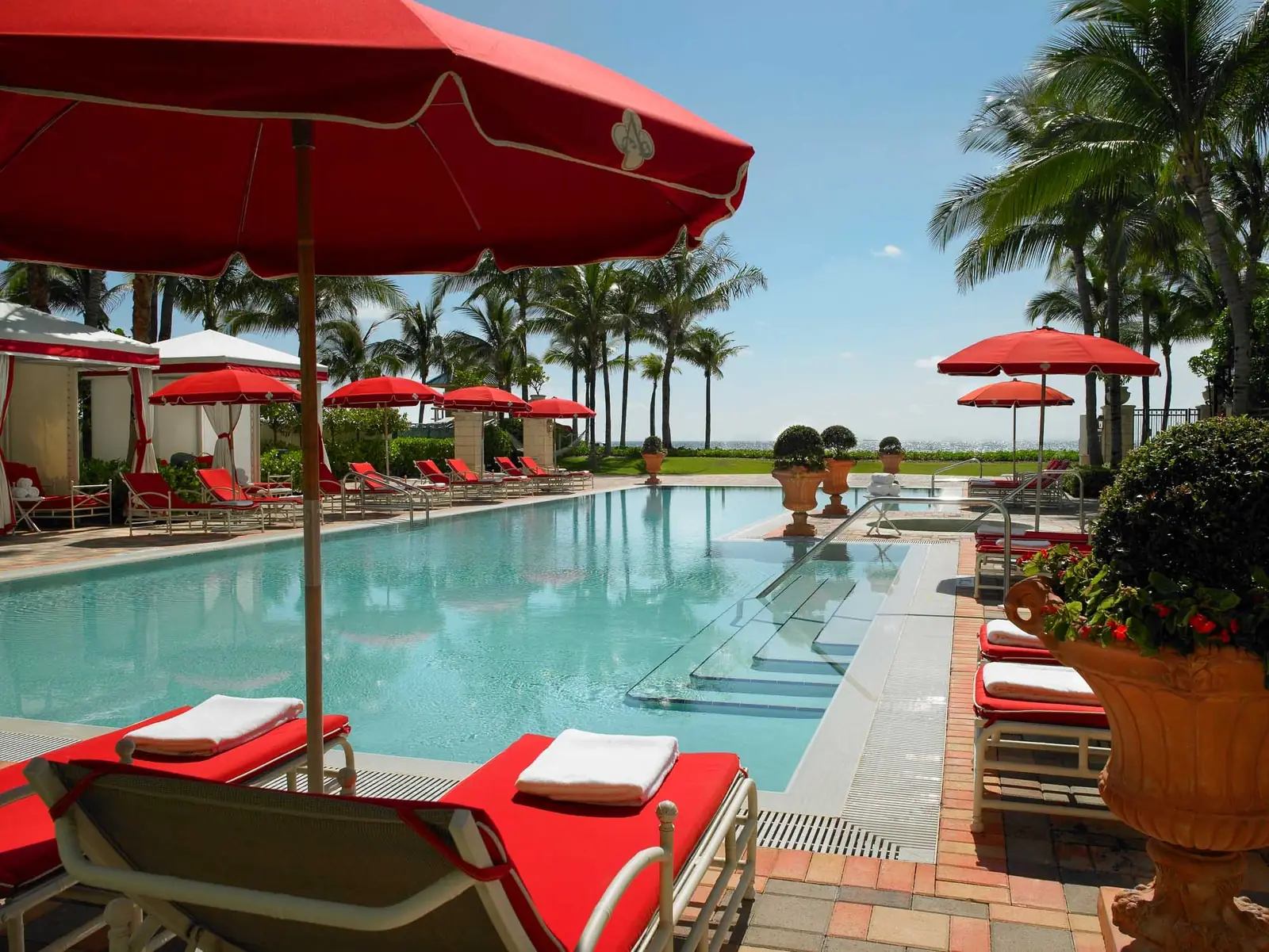 The adults-only pool at Acqualina Resort