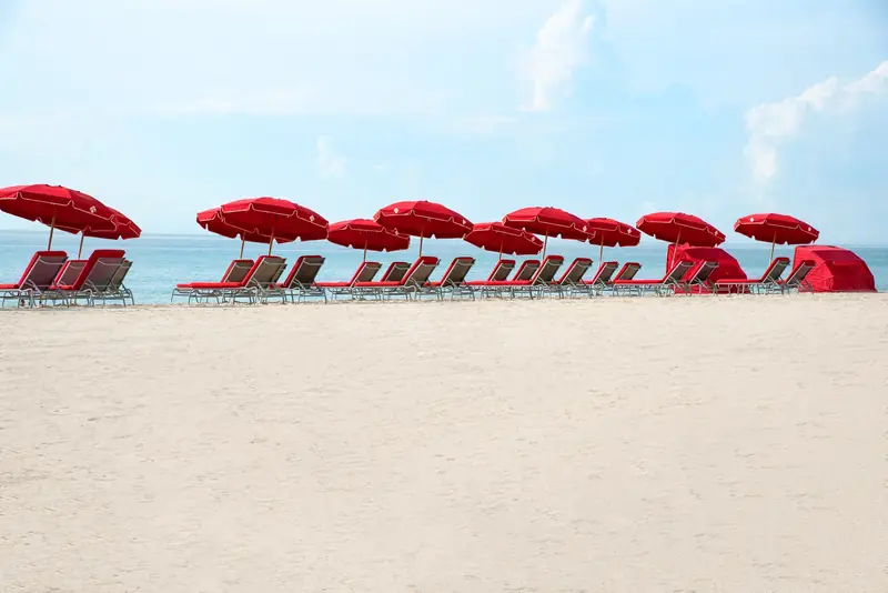 The beach at Acqualina Resort