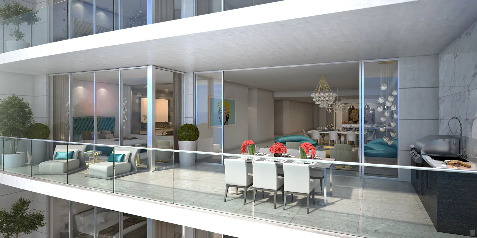 Vecchio residence, balcony